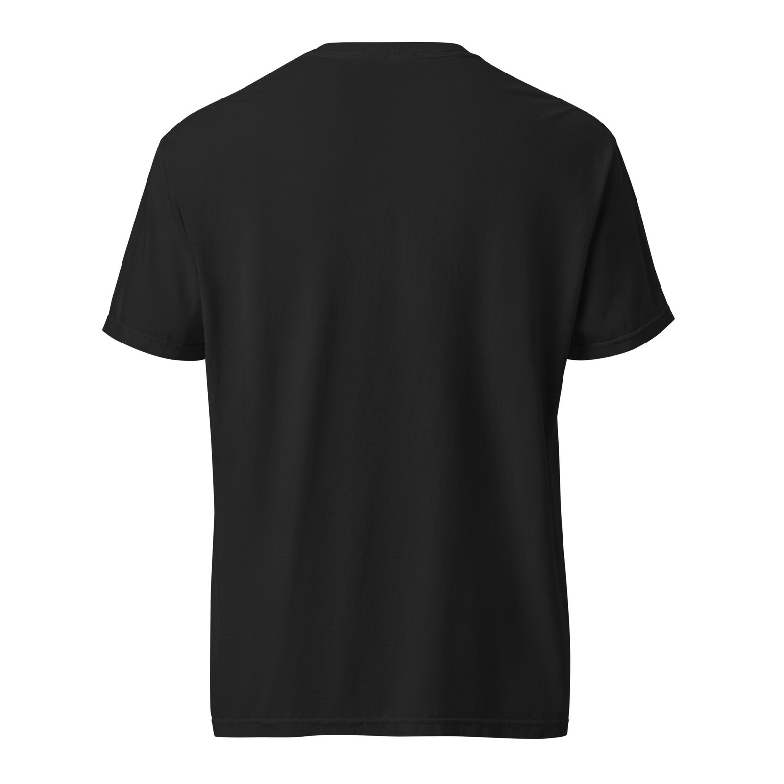 Unisex Black Embroidered Logo Heavyweight T-Shirt - Image 2
